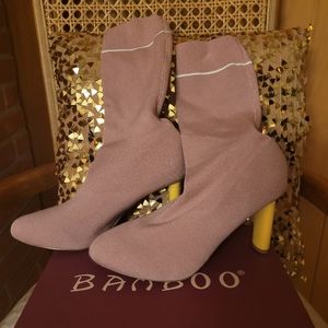 Cape Robbin Dust Rose Colored Knitted Sock Boots